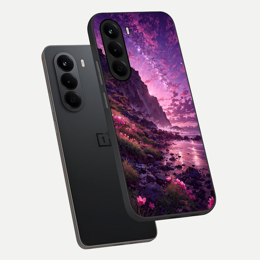  Twilight Blossom Coast phone case For OnePlus Nord CE 6 Lite showing premium glass back cover with detailed artwork