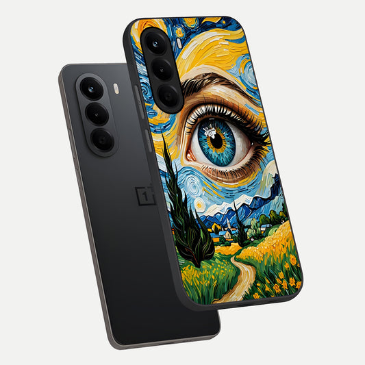  Van Gogh Eye phone case For OnePlus Nord CE 6 Lite showing premium glass back cover with detailed artwork