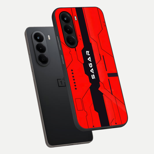  Voltage Rise CYBERPUNK Custom Name phone case For OnePlus Nord CE 6 Lite showing premium custom name glass back cover