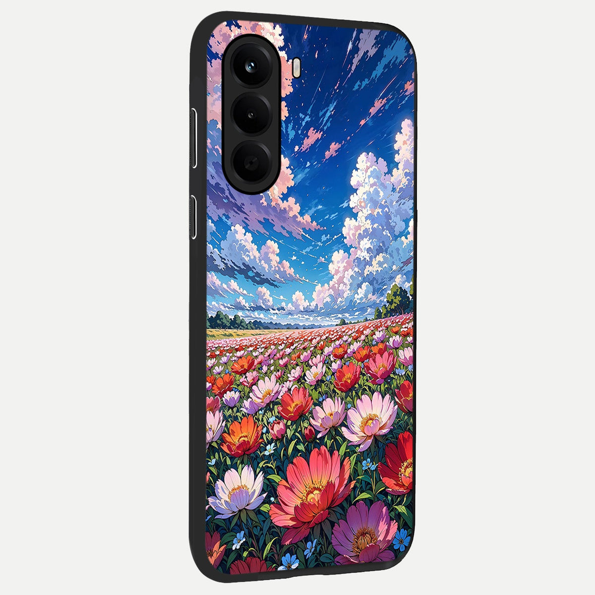  Blossom Sky Field back cover For OnePlus Nord CE 6 Lite slim fit glass case with vibrant aesthetic design
