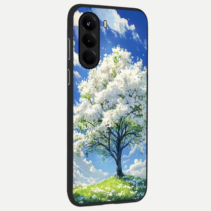  Blossom Sky Serenity back cover For OnePlus Nord CE 6 Lite slim fit glass case with vibrant aesthetic design