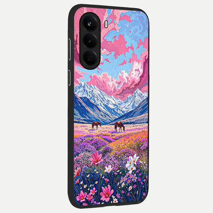 Blossom Valley Dream back cover For OnePlus Nord CE 6 Lite slim fit glass case with vibrant aesthetic design