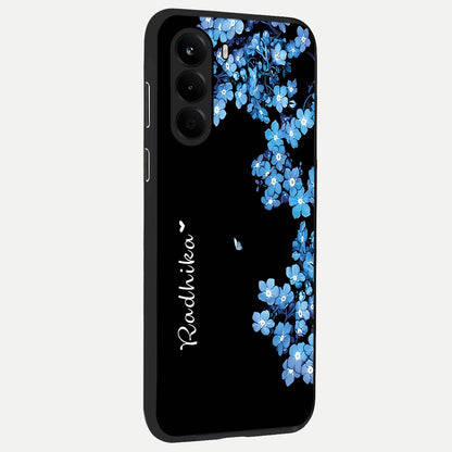  Blue Petal Dream Custom Name back cover For OnePlus Nord CE 6 Lite slim fit glass case with vibrant aesthetic design