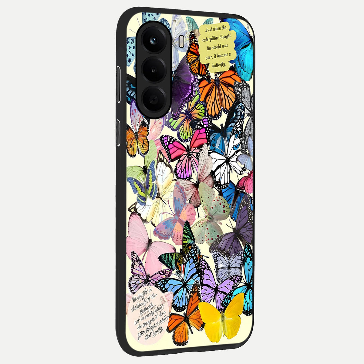  Butterflies Petal Dream back cover For OnePlus Nord CE 6 Lite slim fit glass case with vibrant aesthetic design