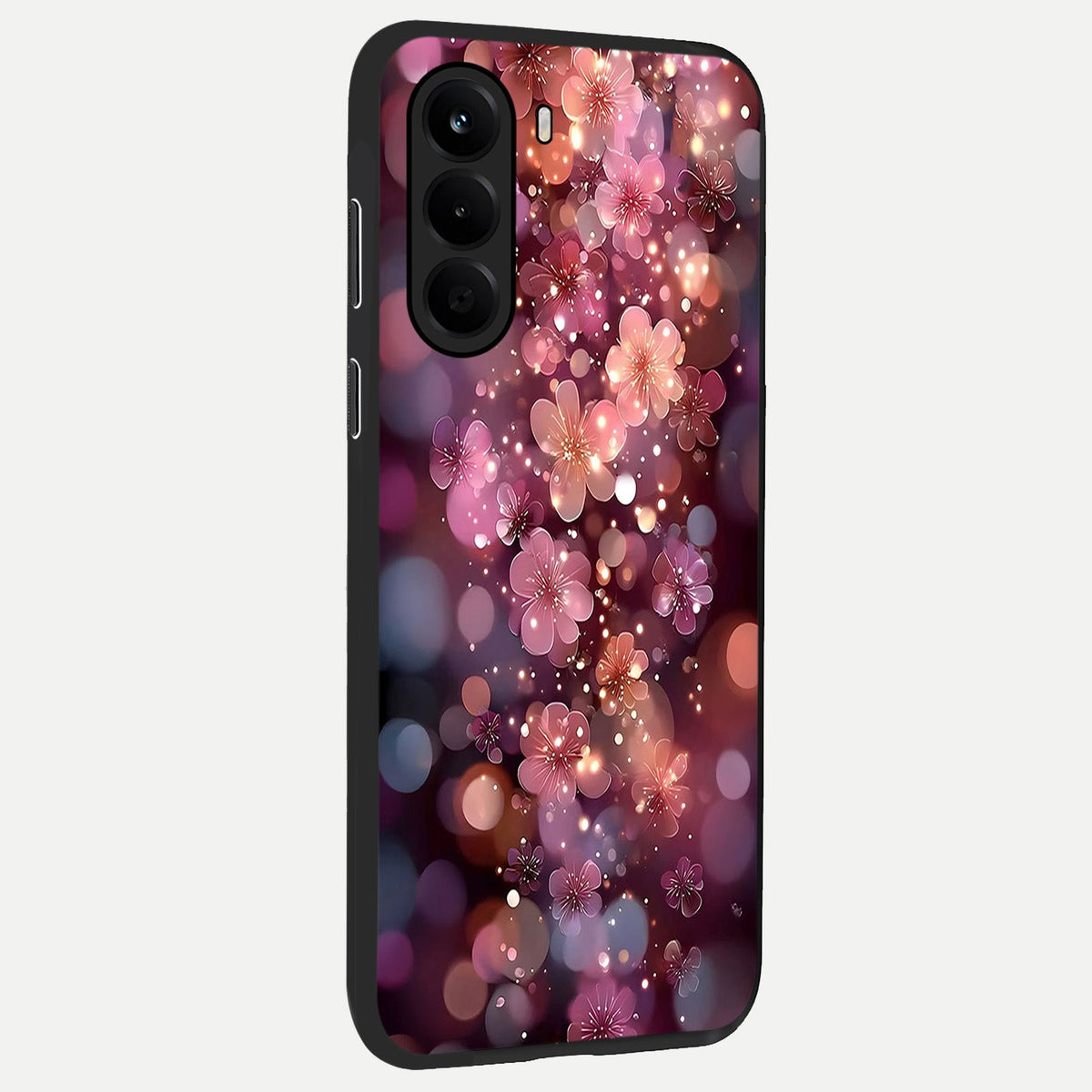  Glowing Petal Bliss back cover For OnePlus Nord CE 6 Lite slim fit glass case with vibrant aesthetic design