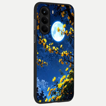  Golden Night Glow back cover For OnePlus Nord CE 6 Lite slim fit glass case with vibrant aesthetic design