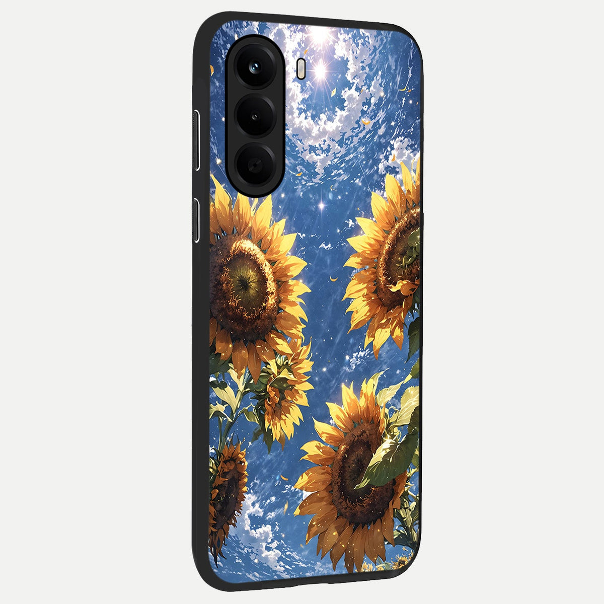  Heavenly Sunflower Rise back cover For OnePlus Nord CE 6 Lite slim fit glass case with vibrant aesthetic design