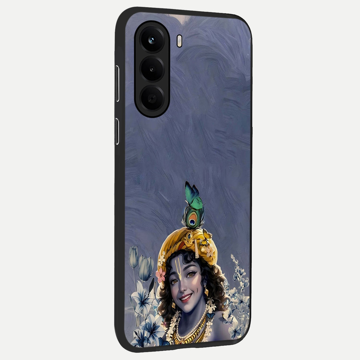  Lord Krishna back cover For OnePlus Nord CE 6 Lite slim fit glass case with vibrant aesthetic design