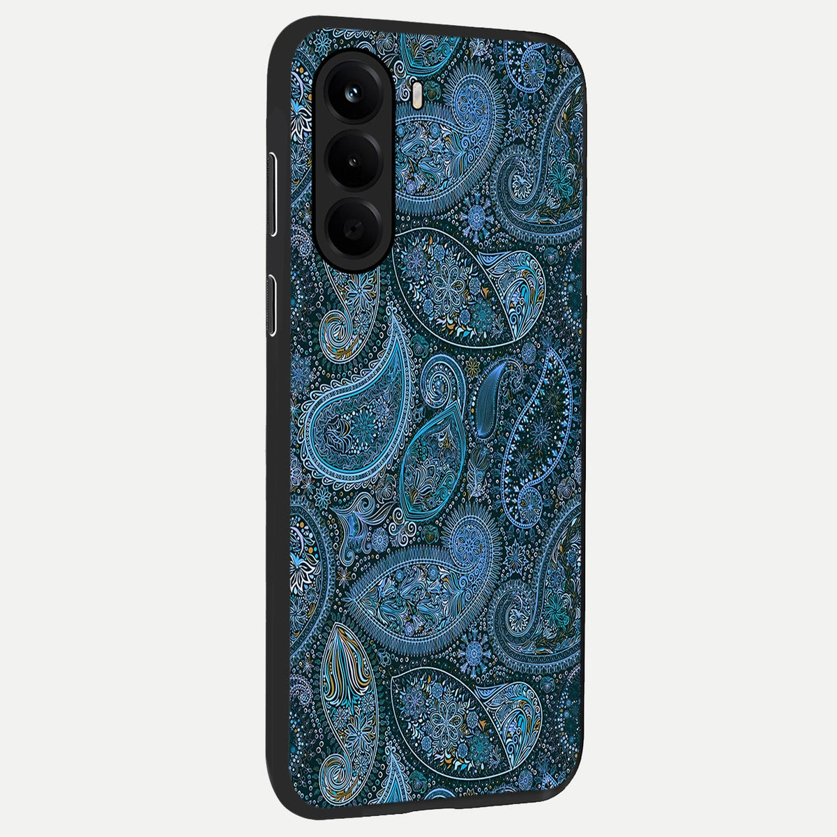  Midnight Paisley Glow back cover For OnePlus Nord CE 6 Lite slim fit glass case with vibrant aesthetic design