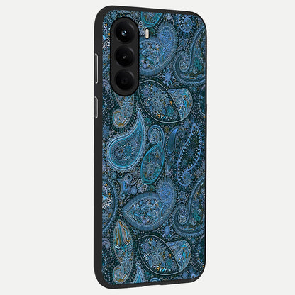  Midnight Paisley Glow back cover For OnePlus Nord CE 6 Lite slim fit glass case with vibrant aesthetic design