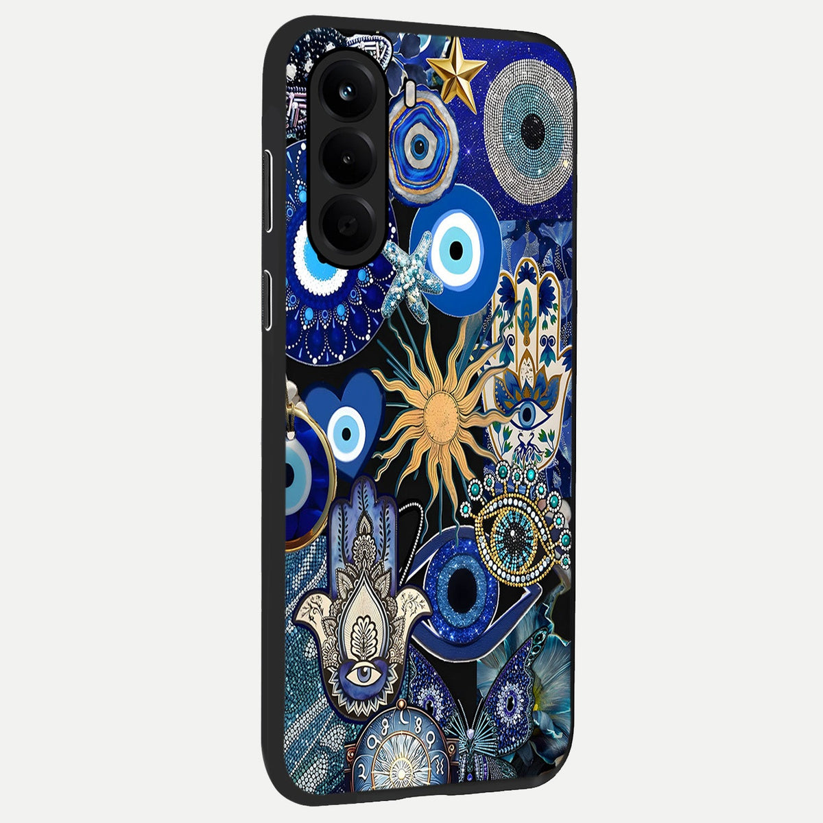  Mystic Blue Evil Eye back cover For OnePlus Nord CE 6 Lite slim fit glass case with vibrant aesthetic design