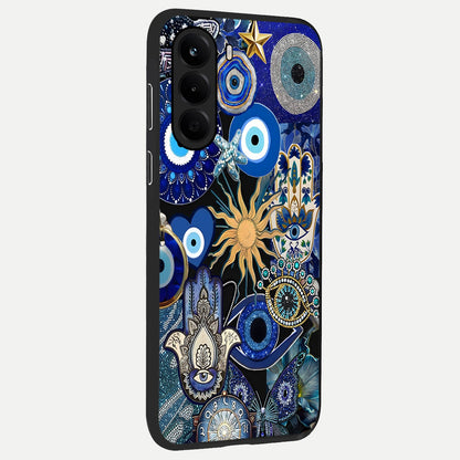  Mystic Blue Evil Eye back cover For OnePlus Nord CE 6 Lite slim fit glass case with vibrant aesthetic design