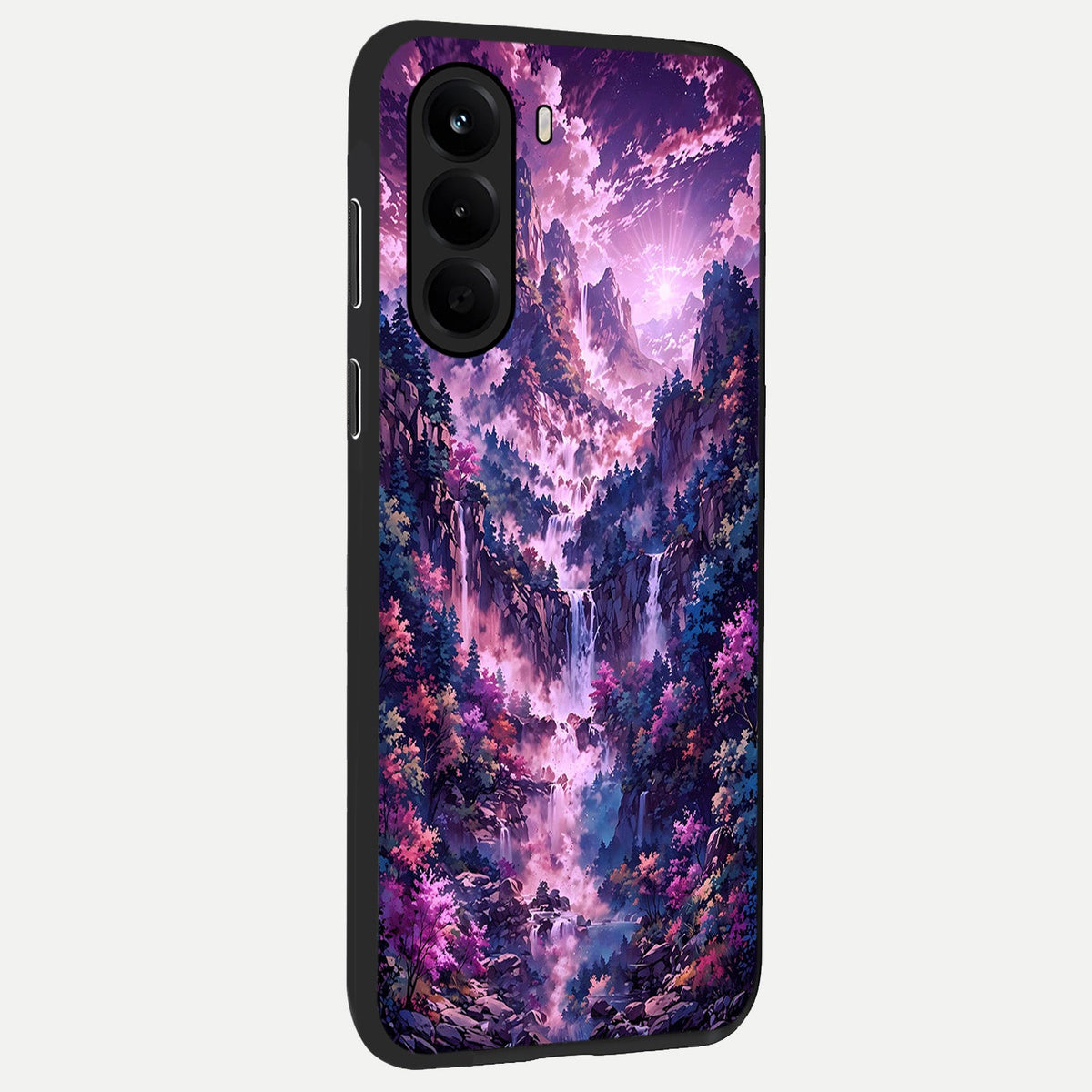  Mystic Cascade Peaks back cover For OnePlus Nord CE 6 Lite slim fit glass case with vibrant aesthetic design