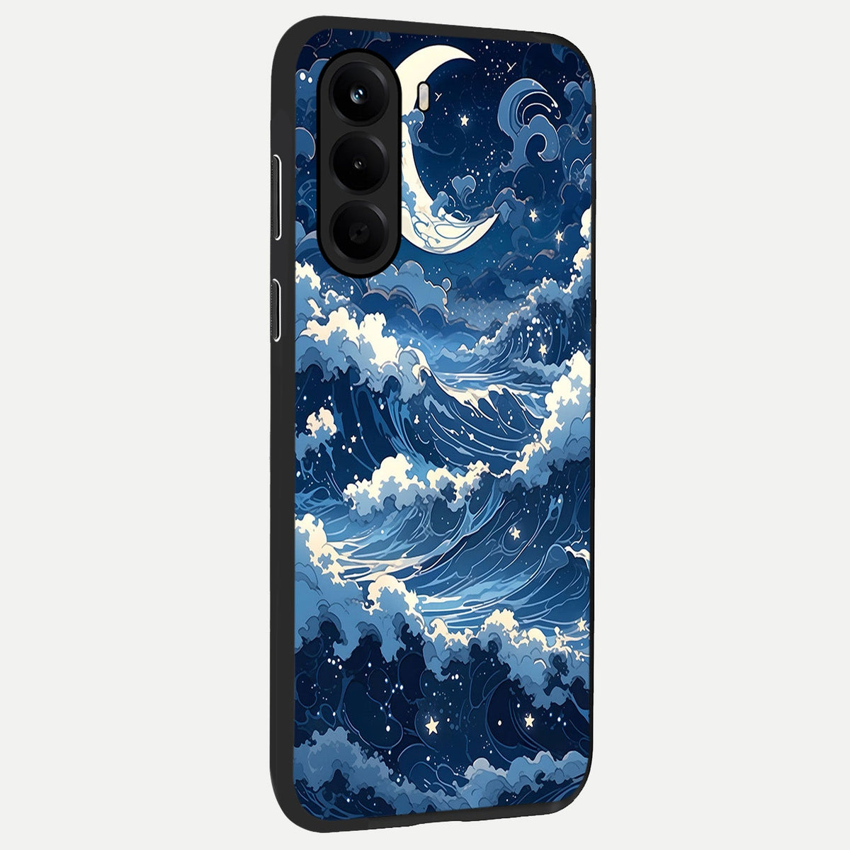  Ocean Moon Waves back cover For OnePlus Nord CE 6 Lite slim fit glass case with vibrant aesthetic design