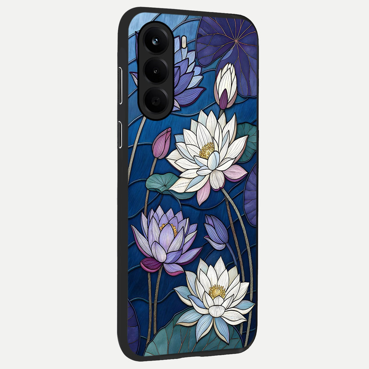  Purple Lotus Stained back cover For OnePlus Nord CE 6 Lite slim fit glass case with vibrant aesthetic design