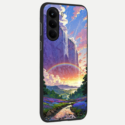  Rainbow Valley Dream back cover For OnePlus Nord CE 6 Lite slim fit glass case with vibrant aesthetic design