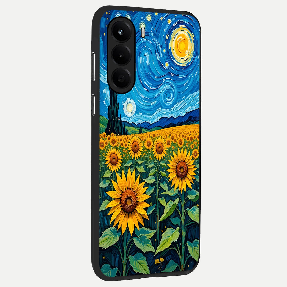  Starry Sunflower Dreams back cover For OnePlus Nord CE 6 Lite slim fit glass case with vibrant aesthetic design