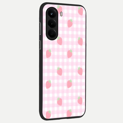  Strawberry Picnic Love back cover For OnePlus Nord CE 6 Lite slim fit glass case with vibrant aesthetic design