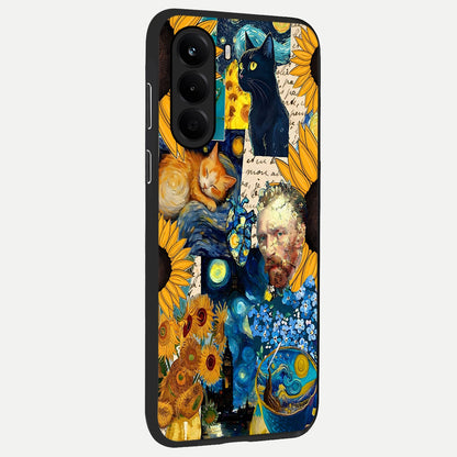  Sunflower Chic Mood Custom Name back cover For OnePlus Nord CE 6 Lite slim fit glass case with vibrant aesthetic design