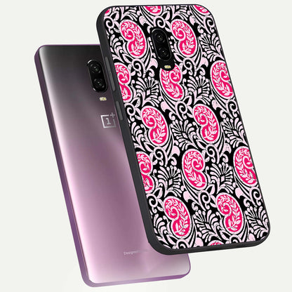 Crimson Paisley Charm Glass Case displayed upright for classic ornamental visibility and premium finish.
