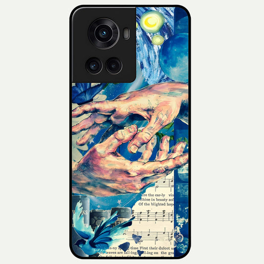  Aesthetic Divider Glass Case For OnePlus 10R back cover – full design glossy printed glass finish