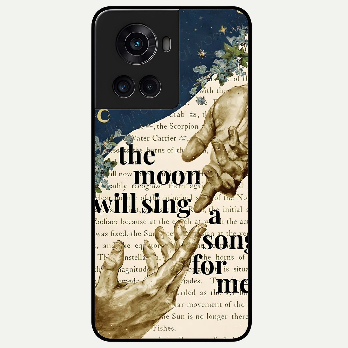  Aesthetic Divine Glass Case For OnePlus 10R back cover – full design glossy printed glass finish