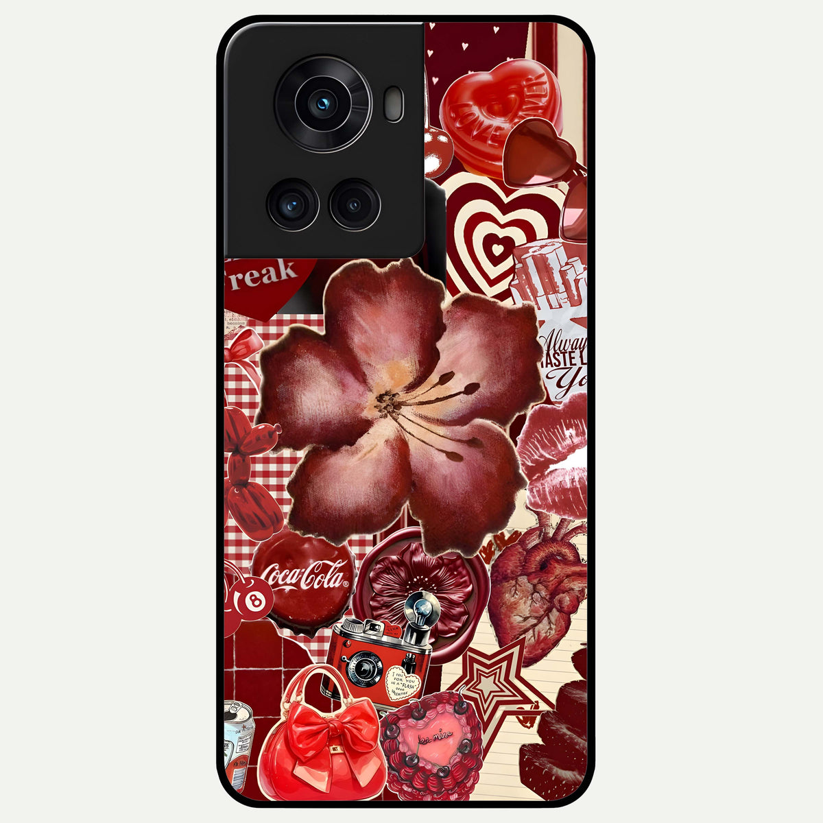  Aesthetic Little Freak Glass Case For OnePlus 10R back cover – full design glossy printed glass finish