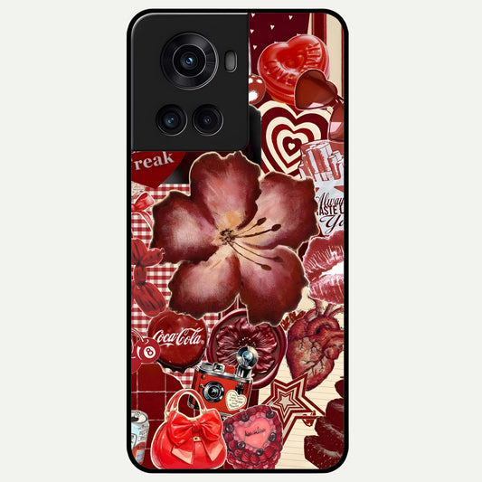  Aesthetic Little Freak Glass Case For OnePlus 10R back cover – full design glossy printed glass finish