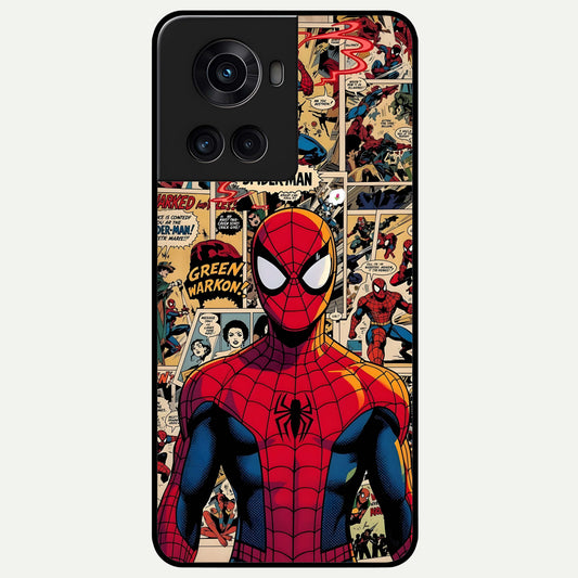  Aesthetic Spider Glass Case For OnePlus 10R back cover – full design glossy printed glass finish