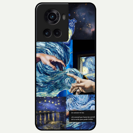  Aesthetic Vando Hands Glass Case For OnePlus 10R back cover – full design glossy printed glass finish
