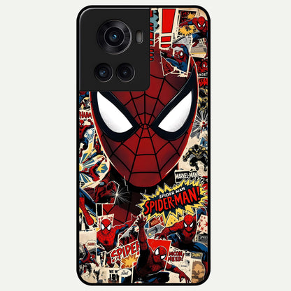  Aesthetic Wonder Spider Glass Case For OnePlus 10R back cover – full design glossy printed glass finish