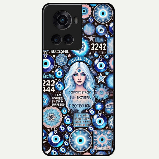  Angel Aura Shield Glass Case For OnePlus 10R back cover – full design glossy printed glass finish