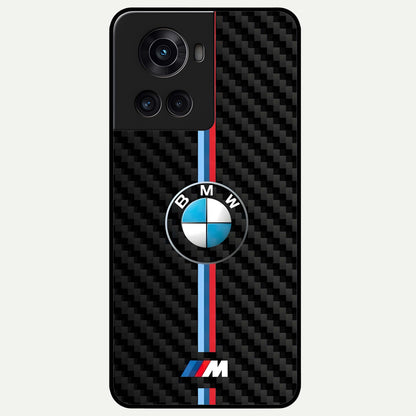  BMW Pattern Glass Case For OnePlus 10R back cover – full design glossy printed glass finish