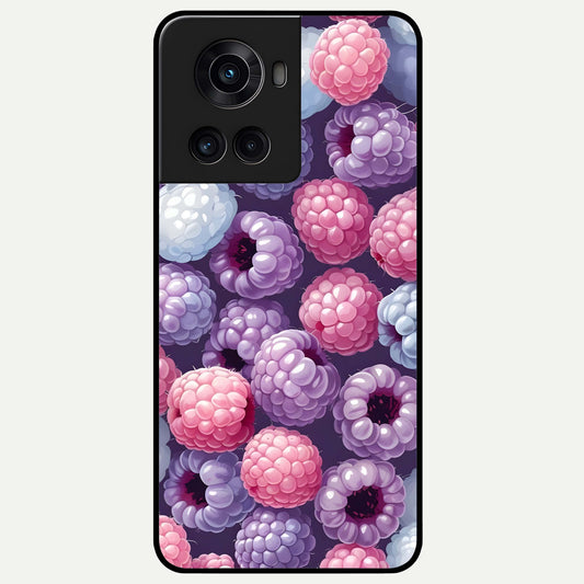 Berry Candy Pop Glass Case For OnePlus 10R back cover – full design glossy printed glass finish