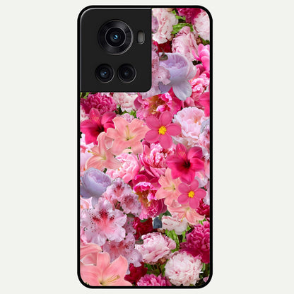  Bloom Crush Fantasy Glass Case For OnePlus 10R back cover – full design glossy printed glass finish
