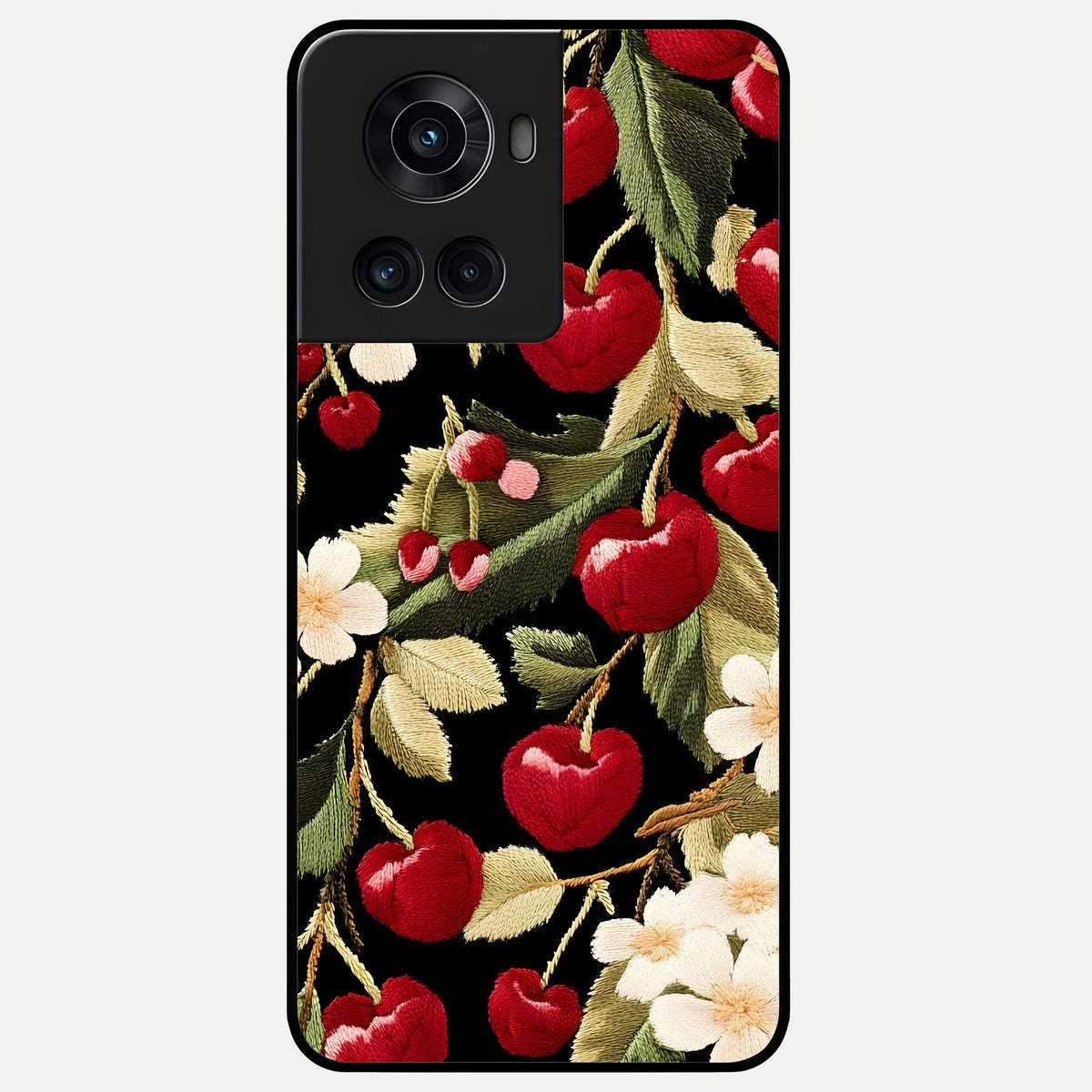 Blooming Spendor Bird Glass Case For OnePlus 10R back cover – full design glossy printed glass finish
