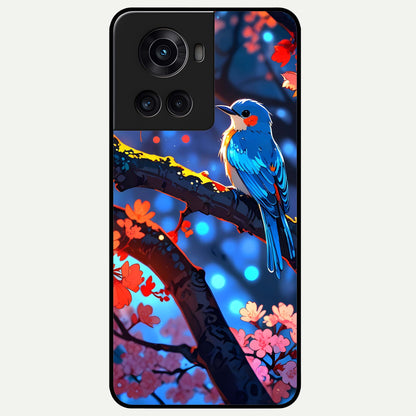  Blooming Water Drift Glass Case For OnePlus 10R back cover – full design glossy printed glass finish