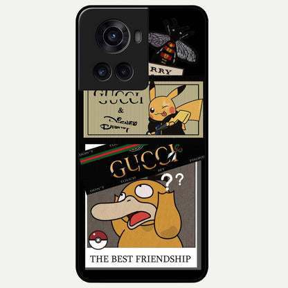  Cartoon Brand Play Mashup Glass Case For OnePlus 10R back cover – full design glossy printed glass finish