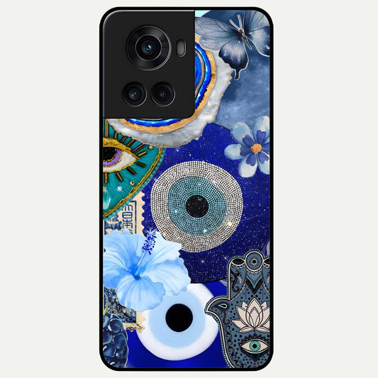  Celestial Blue Vision Glass Case For OnePlus 10R back cover – full design glossy printed glass finish
