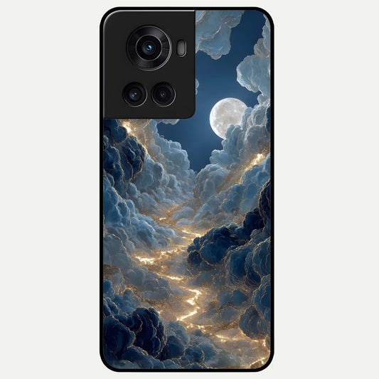  Celestial Cloud Road Glass Case For OnePlus 10R back cover – full design glossy printed glass finish
