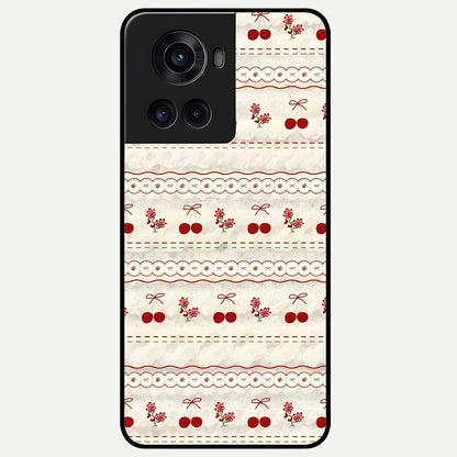  Cherry Bloom Charm Glass Case For OnePlus 10R back cover – full design glossy printed glass finish