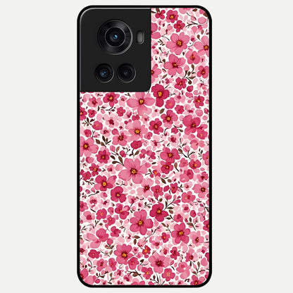  Cherry Blossom Charm Glass Case For OnePlus 10R back cover – full design glossy printed glass finish