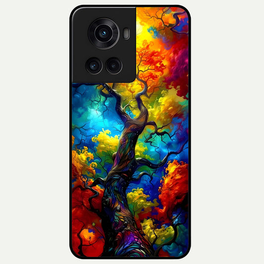  Colorful Soda Bottles Glass Case For OnePlus 10R back cover – full design glossy printed glass finish