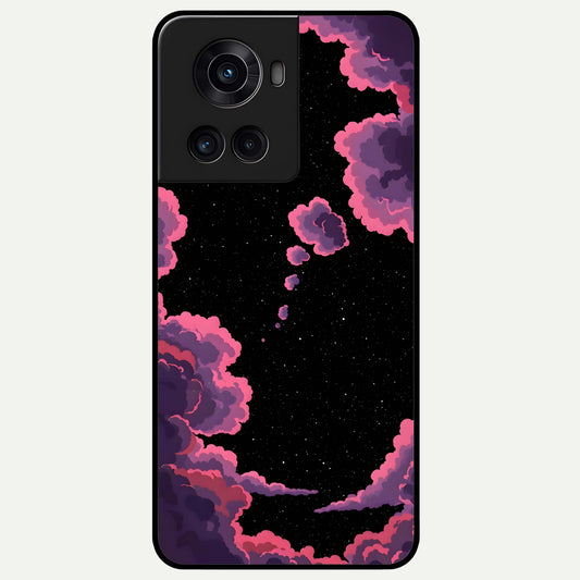  Cosmic Cloud Journey Glass Case For OnePlus 10R back cover – full design glossy printed glass finish