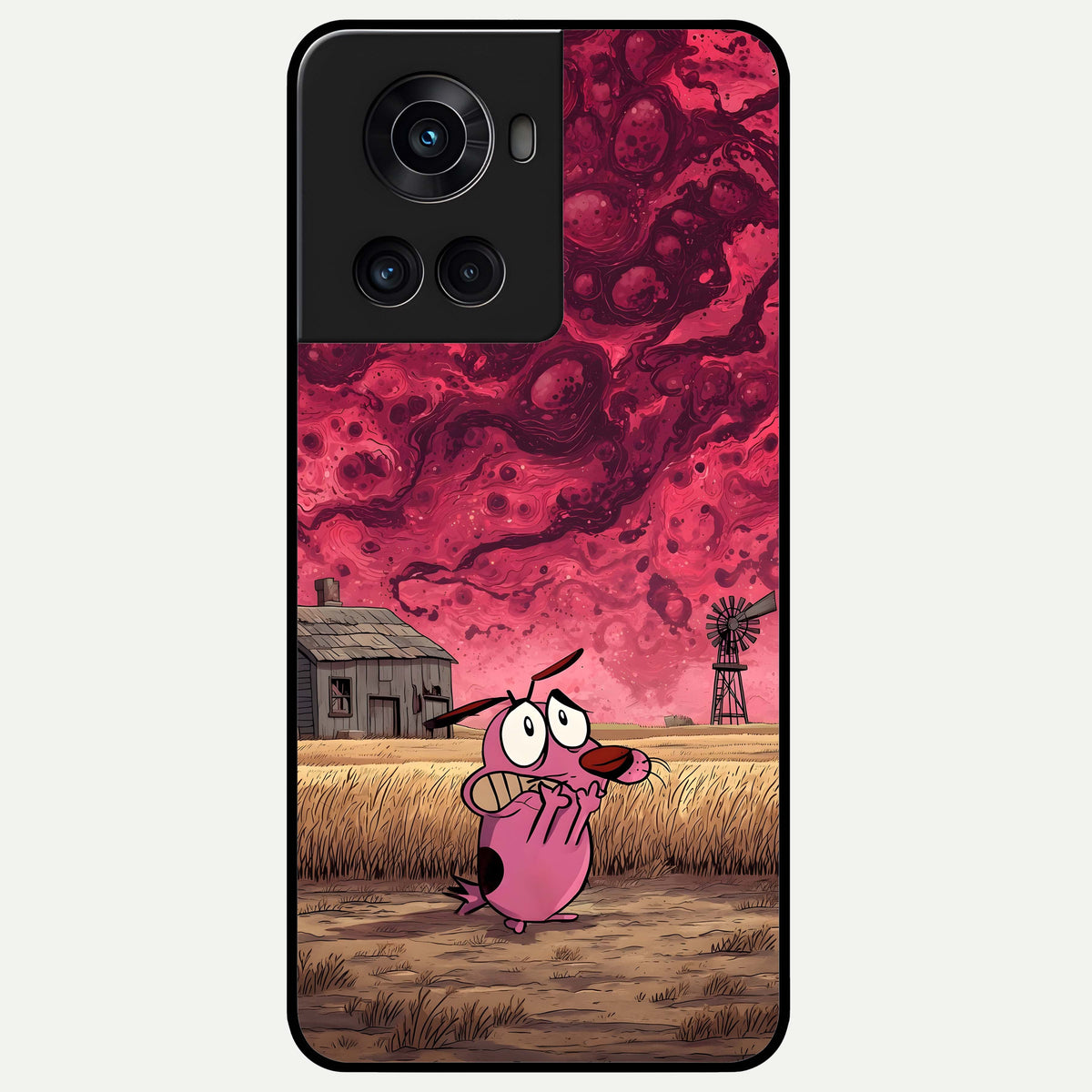  Courage Under Sky Glass Case For OnePlus 10R back cover – full design glossy printed glass finish
