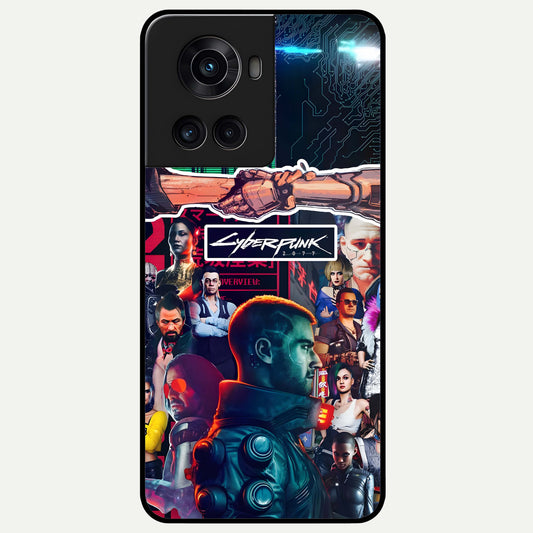  CYBERPUNK Legacy Glass Case For OnePlus 10R back cover – full design glossy printed glass finish