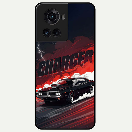  Dark Charger Fury Glass Case For OnePlus 10R back cover – full design glossy printed glass finish