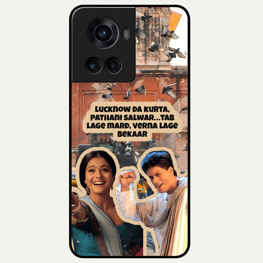  Desi Retro Vibes Glass Case For OnePlus 10R back cover – full design glossy printed glass finish