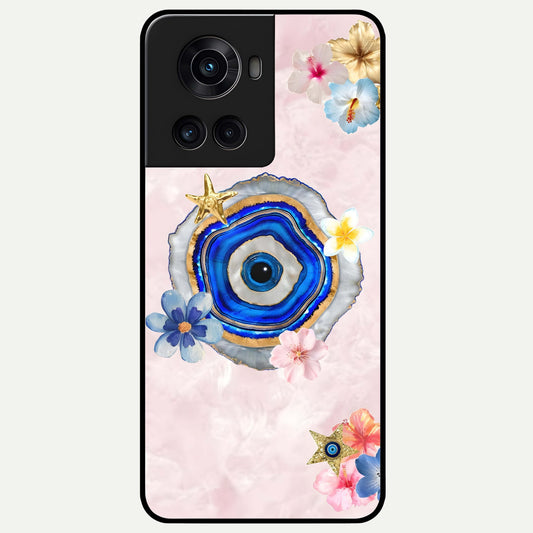  Divine Aura Bloom Glass Case For OnePlus 10R back cover – full design glossy printed glass finish