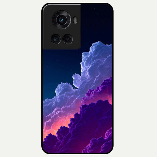  Dreamy Cloud Skies Glass Case For OnePlus 10R back cover – full design glossy printed glass finish